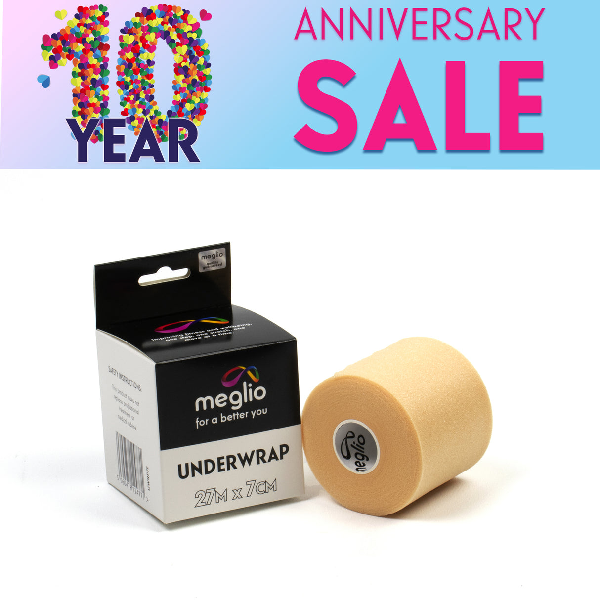 Soft Foam Underwrap Pre-Wrap Tape. Non-Adhesive Protective Foam Wrap