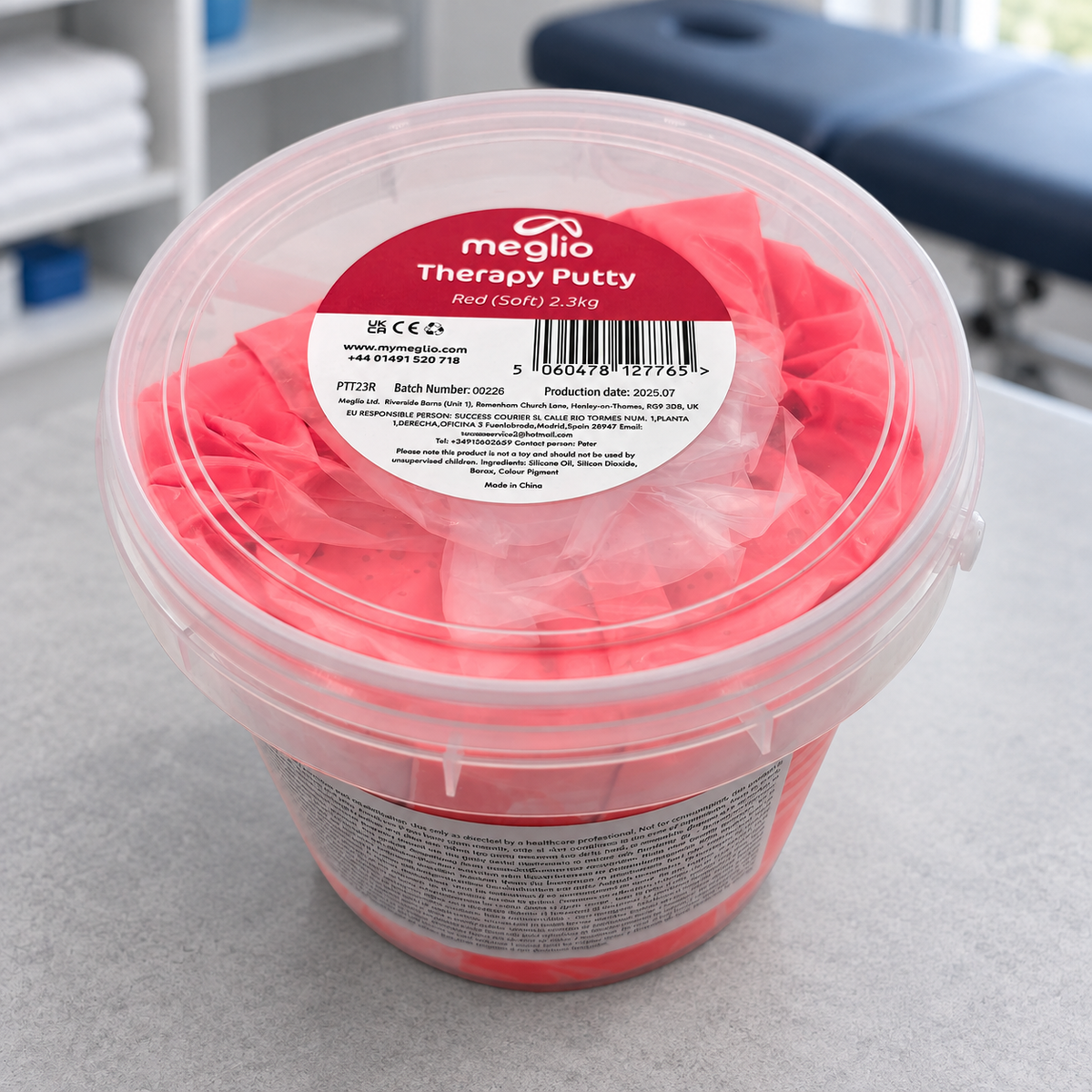 Hand Therapy Putty - Large Tub (2.3kg/5lbs) - Soft / Red
