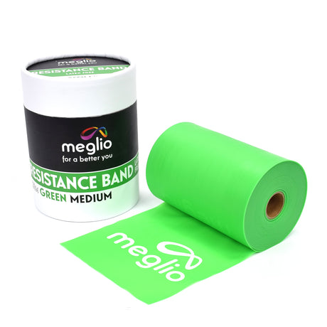 Green Medium Resistance Band Roll 23M Latex Free