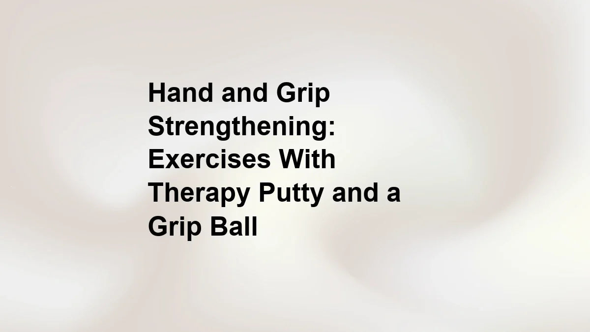 Hand and Grip Strengthening: Exercises With Therapy Putty and a Grip Ball