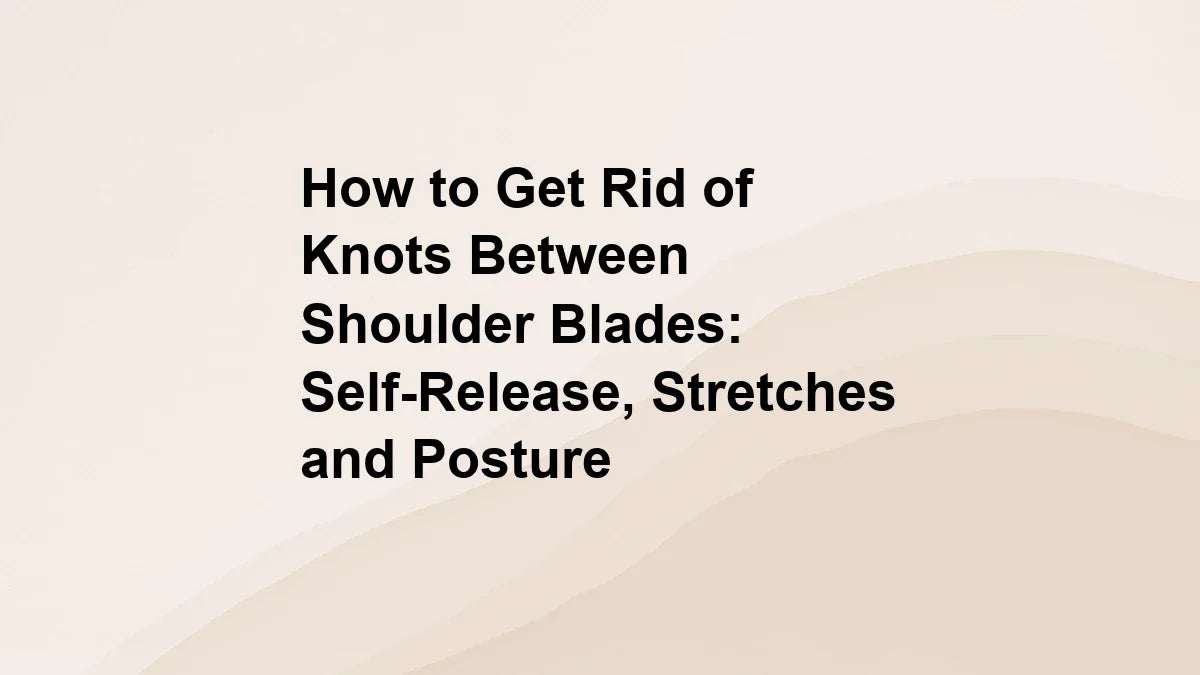 How to Get Rid of Knots Between Shoulder Blades: Self-Release, Stretches and Posture