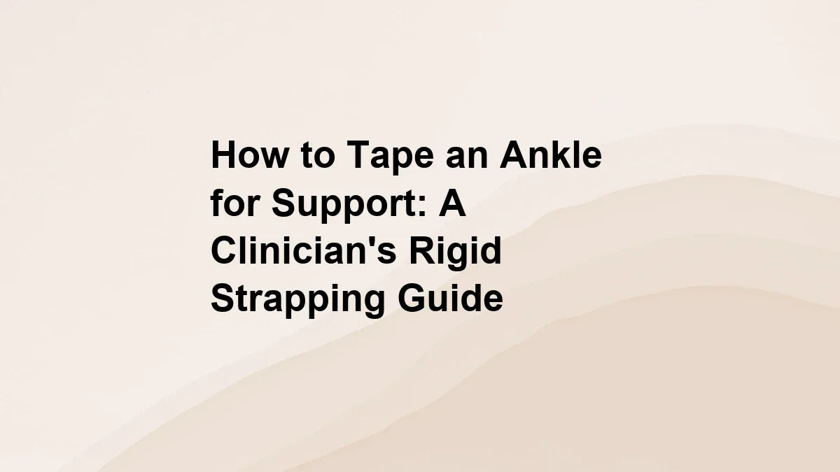 How to Tape an Ankle for Support: A Clinician's Rigid Strapping Guide