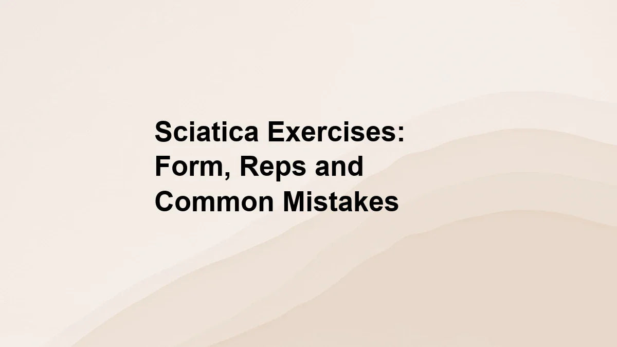 Sciatica Exercises: Form, Reps and Common Mistakes