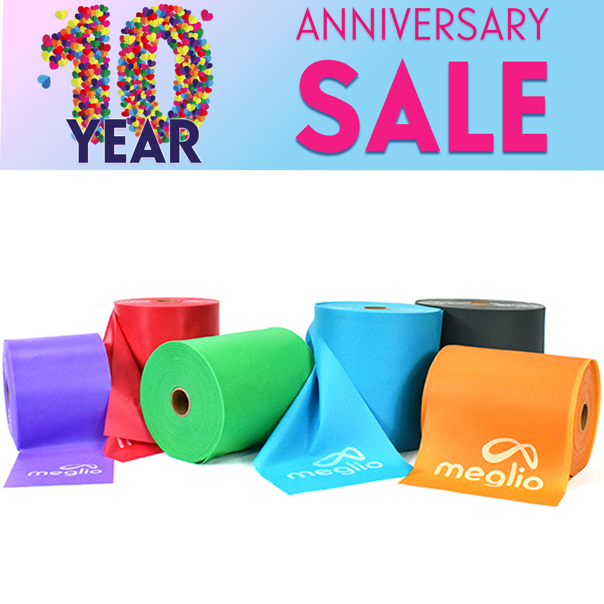 Latex-Free Resistance Bands Rolls (46m/50yds)