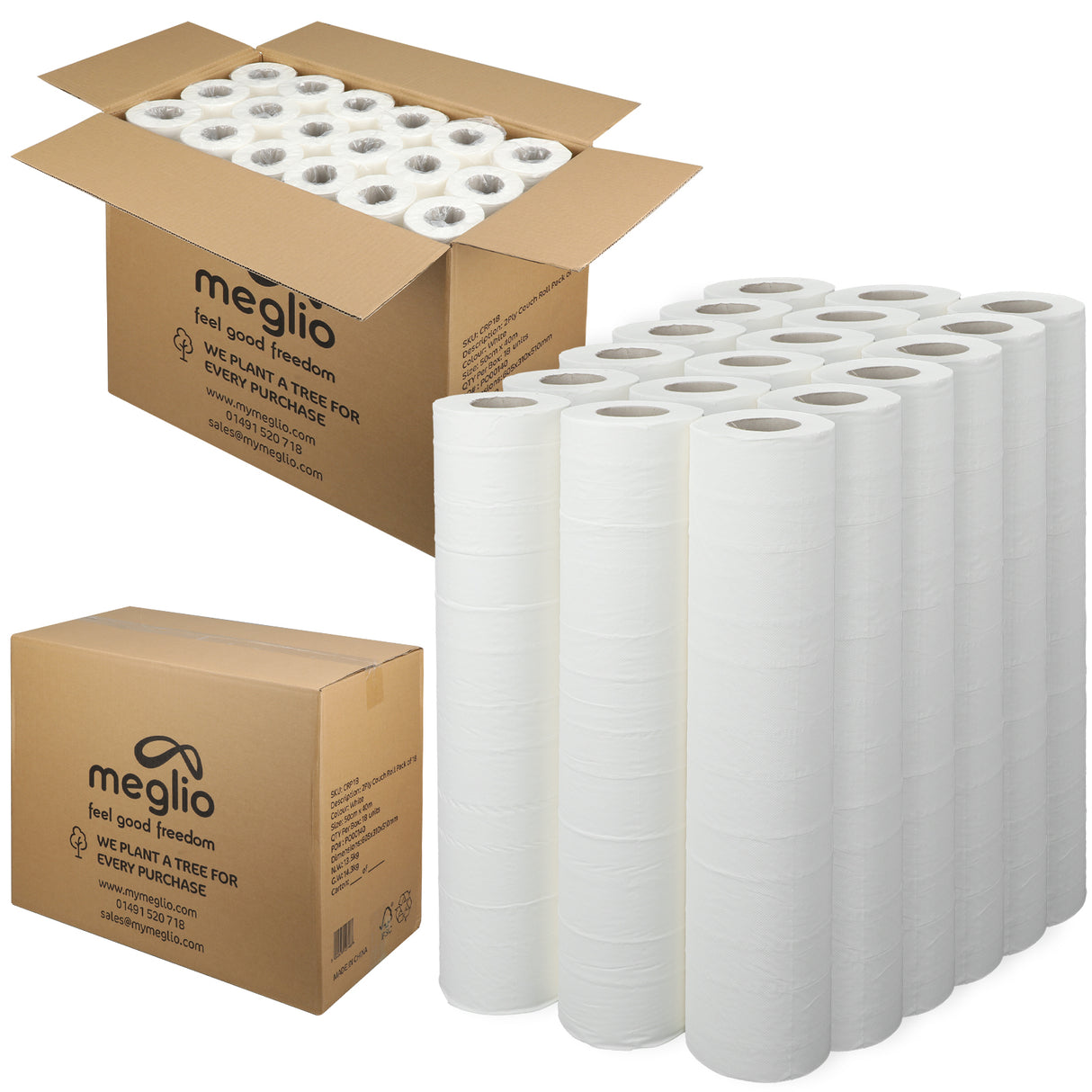 Couch Roll / Hygiene Roll - pack of 18 rolls