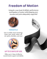 Kinesiology Tape 5m x 5cm. Pre-cut or Uncut  Sports injury recovery, hypo-allergenic, breathable, lightweight tape