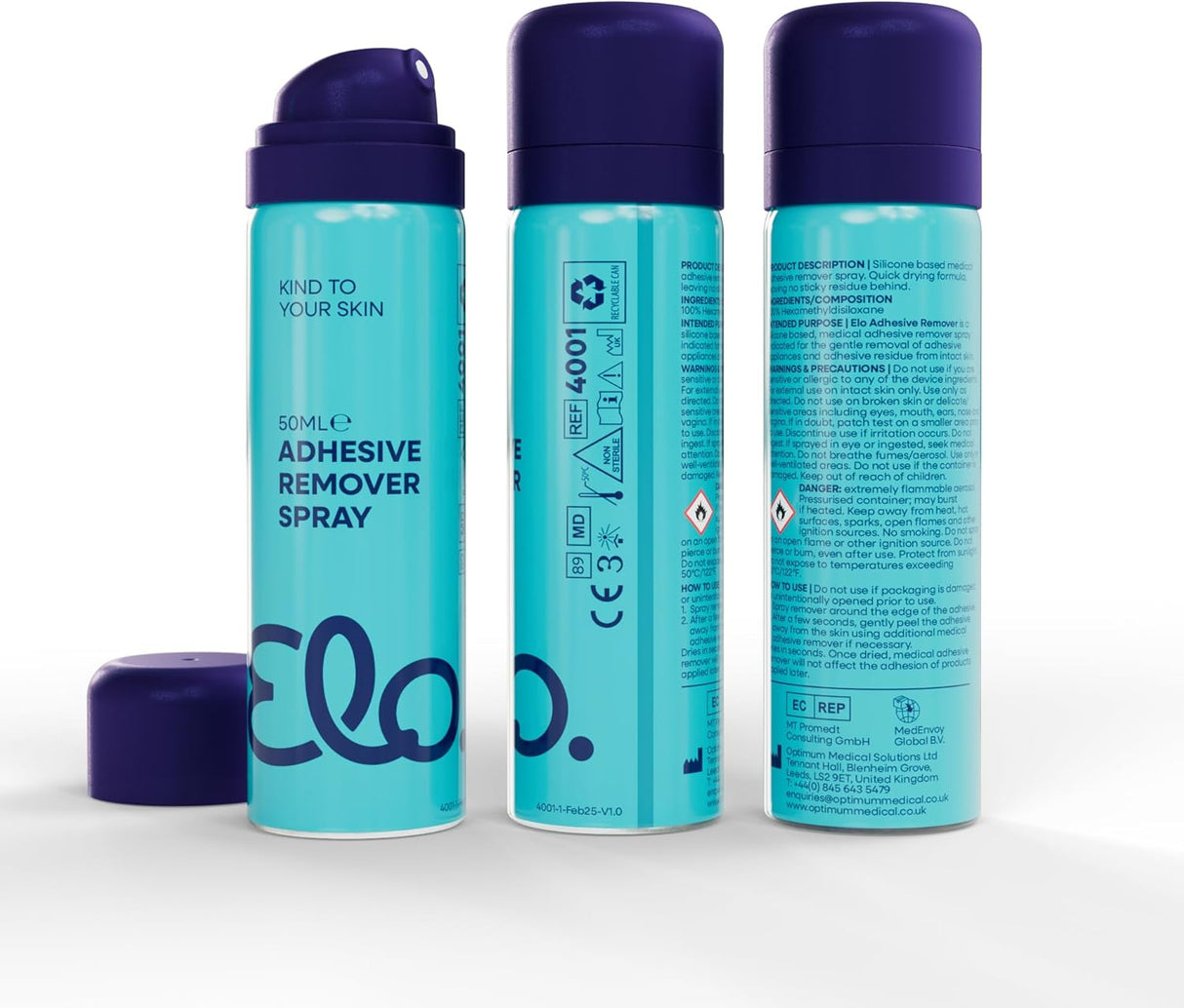 Elo Adhesive Remover Spray 50ml - quick drying and residue free