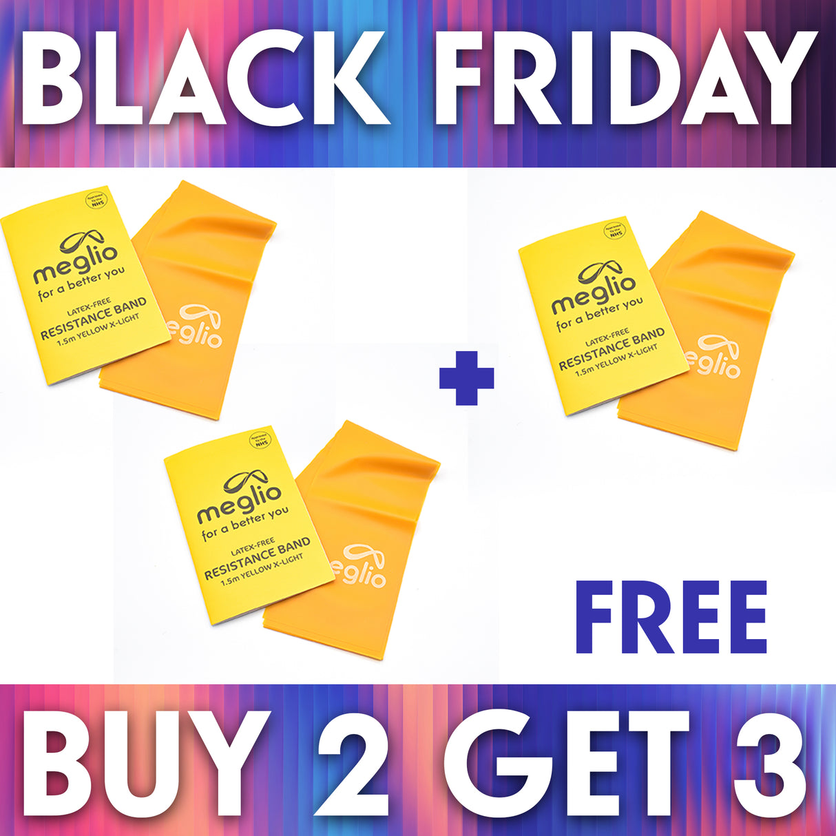 3 For 2 - Resistance Bands 1.5m - SAVE 33%