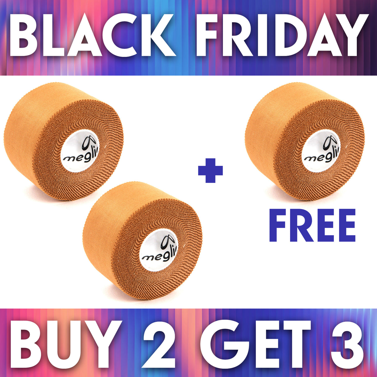 3 For 2 - Zinc Oxide Tape Brown - SAVE 33%