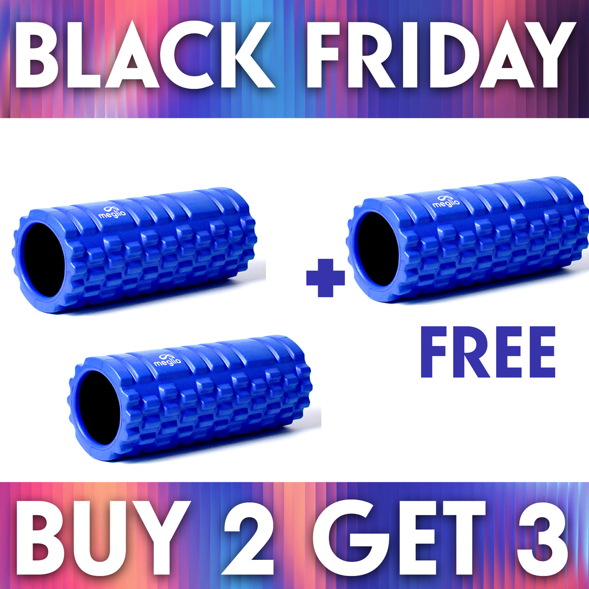 3 For 2 - Grid Foam Roller Blue - SAVE 33%