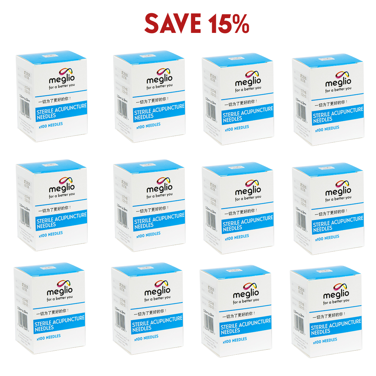 Sterile Acupuncture Needles - Bundle of 1200 - Save 15%