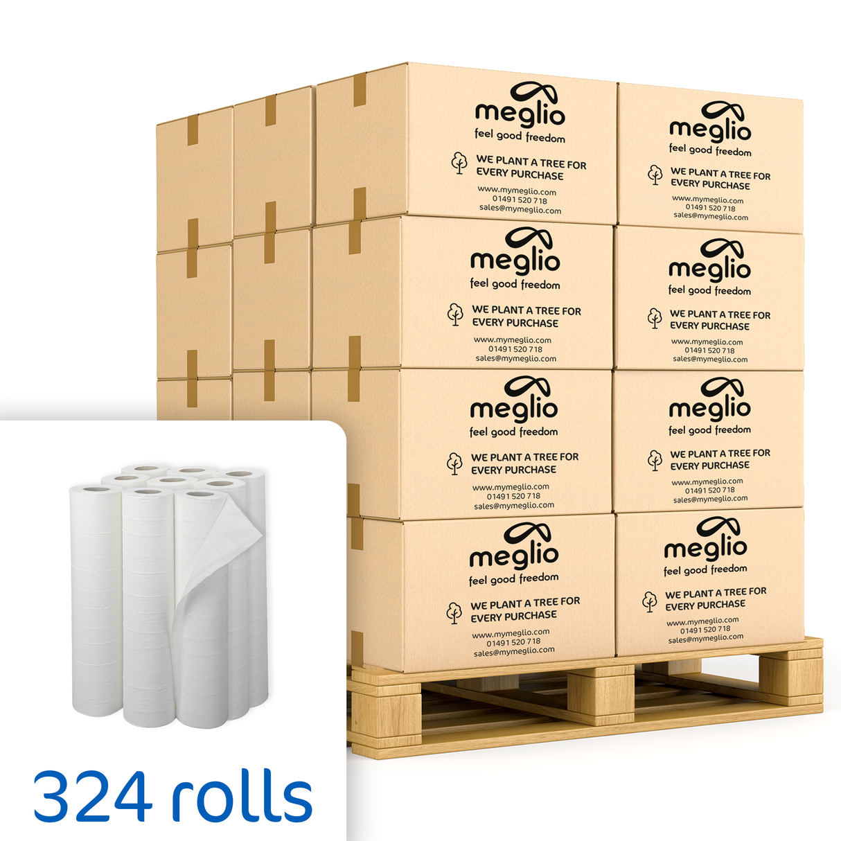 Couch Roll Pallet - 324 rolls