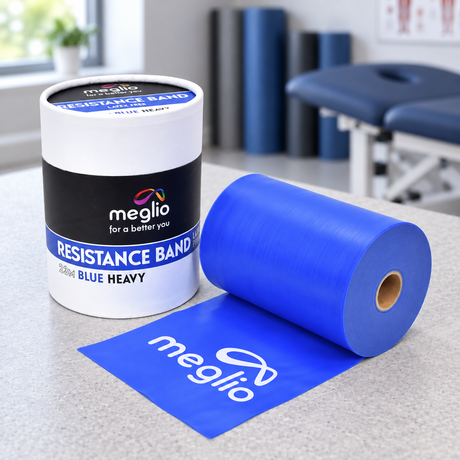 Latex-Free Resistance Bands Rolls 23m - Heavy / Blue