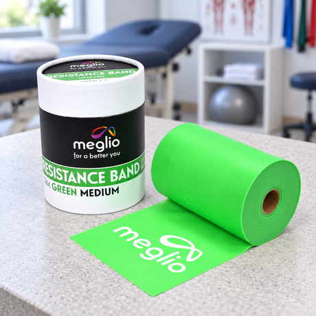 Latex-Free Resistance Bands Rolls 23m - Medium / Green