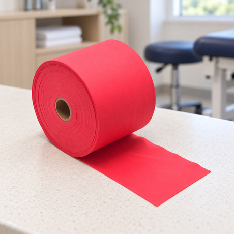 Latex-Free Resistance Bands Rolls 46m - Light / Red
