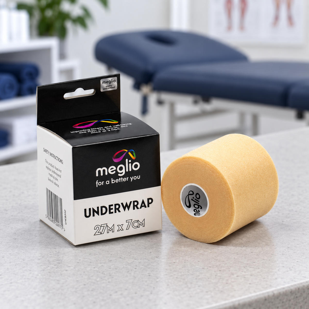 Soft Foam Underwrap Pre-Wrap Tape. Non-Adhesive Protective Foam Wrap