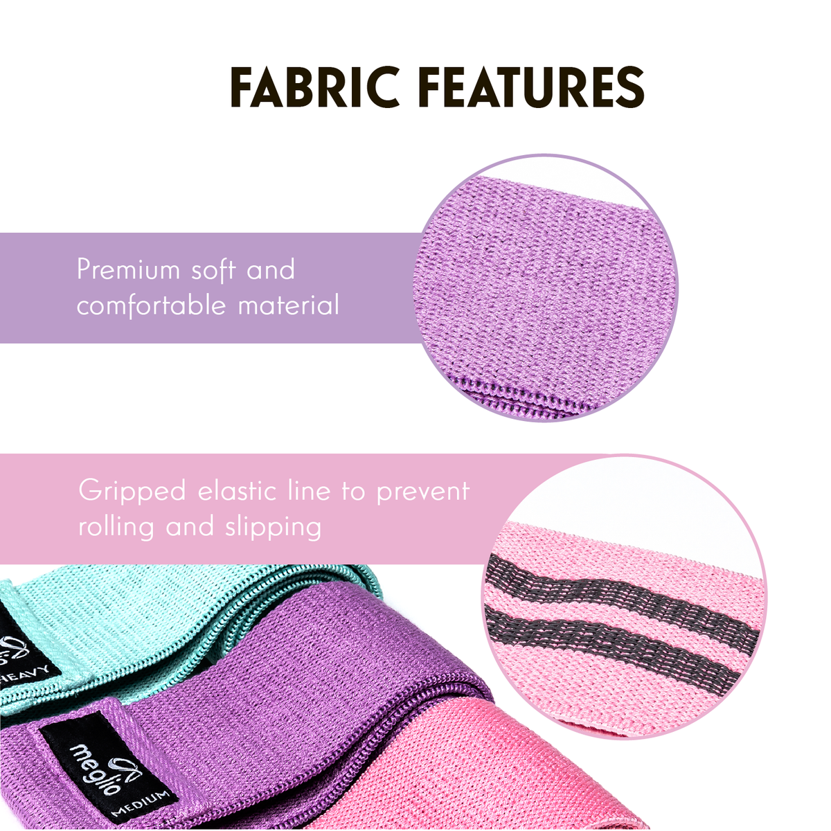 Fabric glute resistance bands hot sale